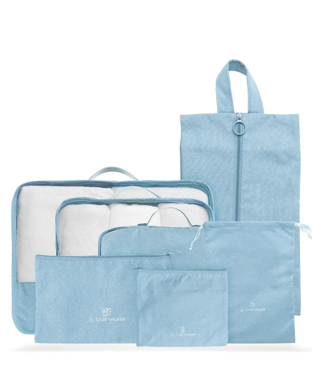 Case Valker 7 Piece Set Travel Bag Organizer