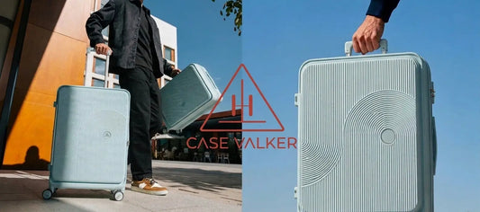 Case Valker mint green hard-shell check-in luggage set with spinner wheels, ideal for durable cases in Penang