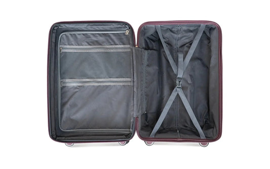 open suitcase airing out to remove smell